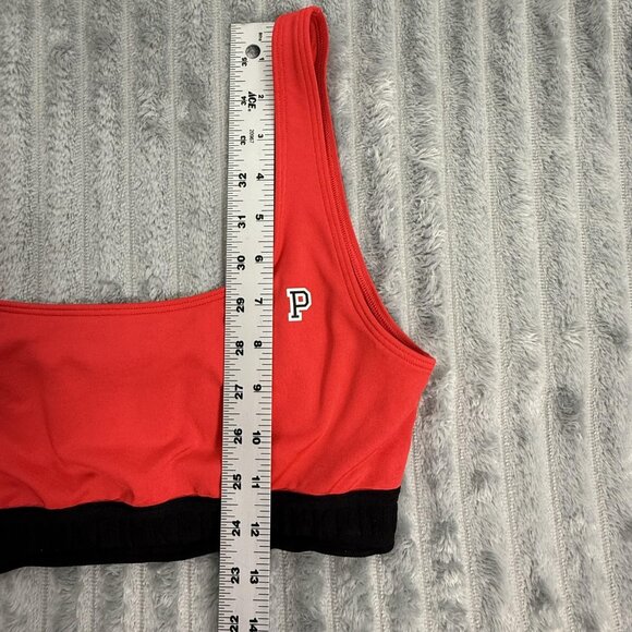 PINK Victoria's Secret Ultimate Sports Bra Womens Large Workout Red Black Lined - Picture 6 of 10